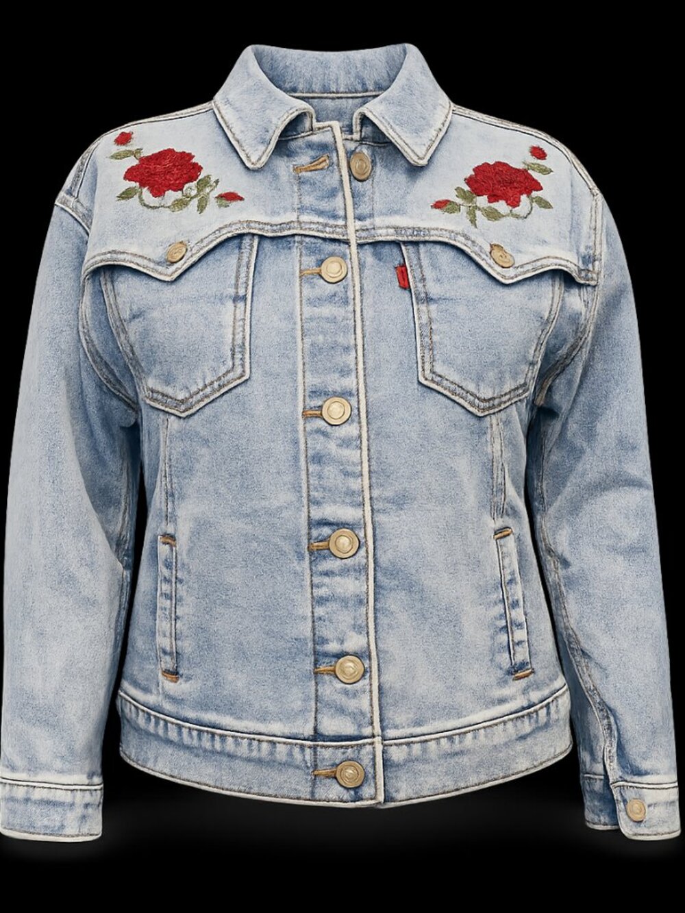 Levi's Oversized Western Style, Six Pocket, Trucker Jacket Big Girls size L NWT